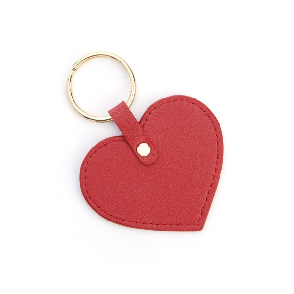 Heart Shaped Leather Key Fob