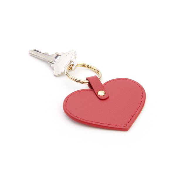 Heart Shaped Leather Key Fob