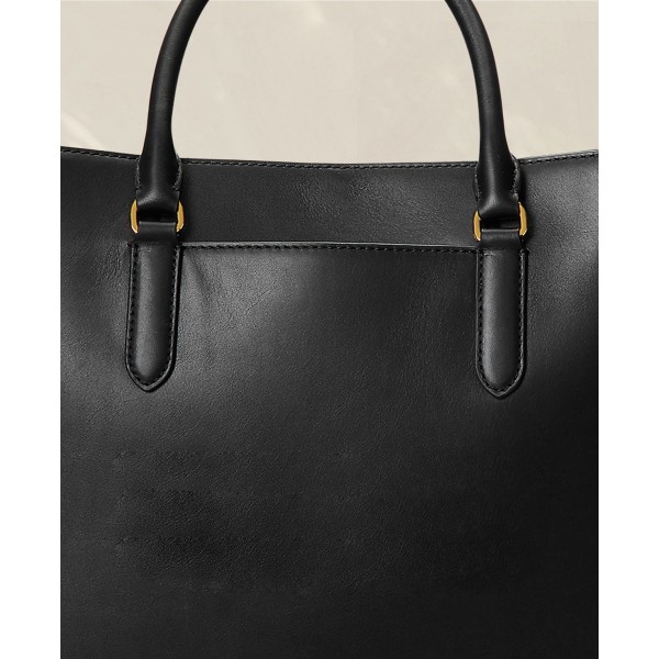 Women's Full-Grain Smooth Leather Large Satchel