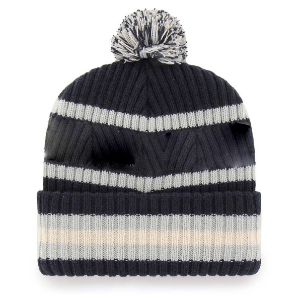 Men's Cuffed Knit Hat with Pom