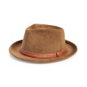 Men's Faux-Suede Belted Fedora