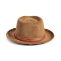 Men's Faux-Suede Belted Fedora