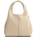 Polished Pebble Leather Medium Shoulder Bag