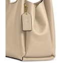 Polished Pebble Leather Medium Shoulder Bag