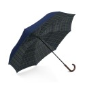 Plaid Reverse-Close Umbrella