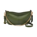 Convertible Leather Baguette Bag