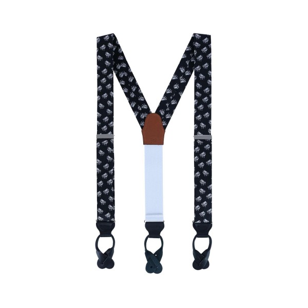 Silk Button End Suspenders